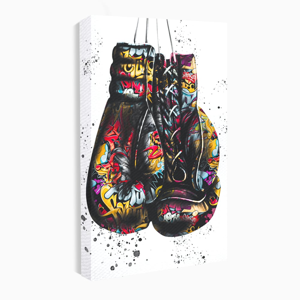 Tablou canvas cu tablou canvas cu manusi de box, fara rama, pe sasiu de lemn